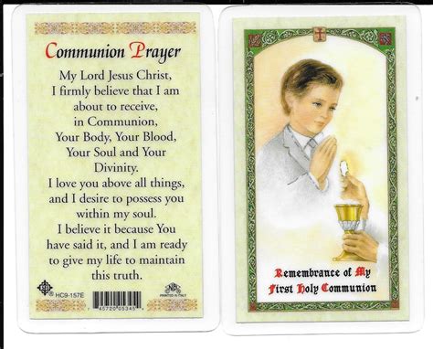 Printable First Communion Prayers